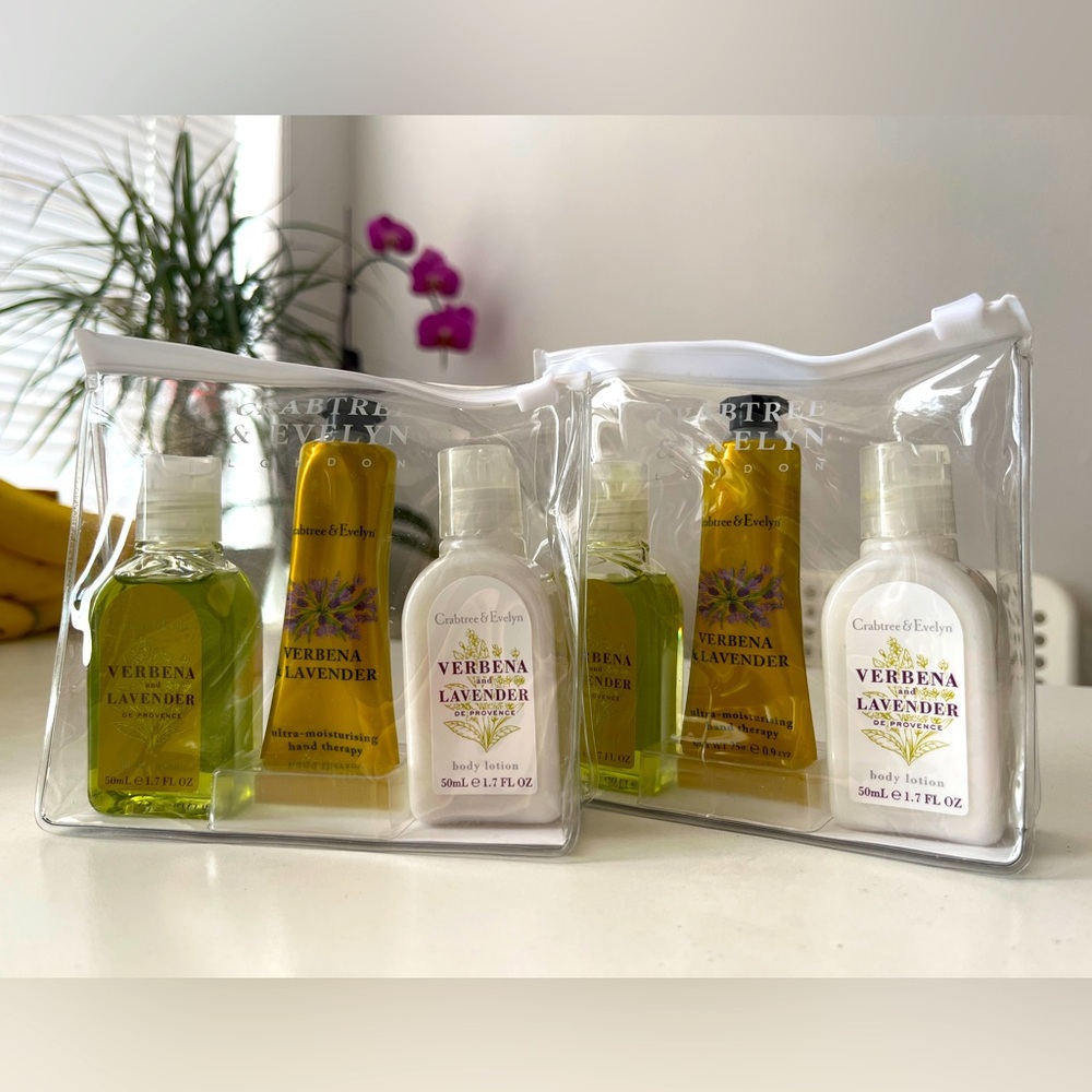 (2x) Crabtree & Evelyn Verbena Lavender Body Shower + Body Lotion + Hand Therapy